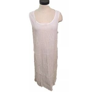 Lin Pour L'autre Paris Italy Dress White Sleeveless Size 50 Sheer